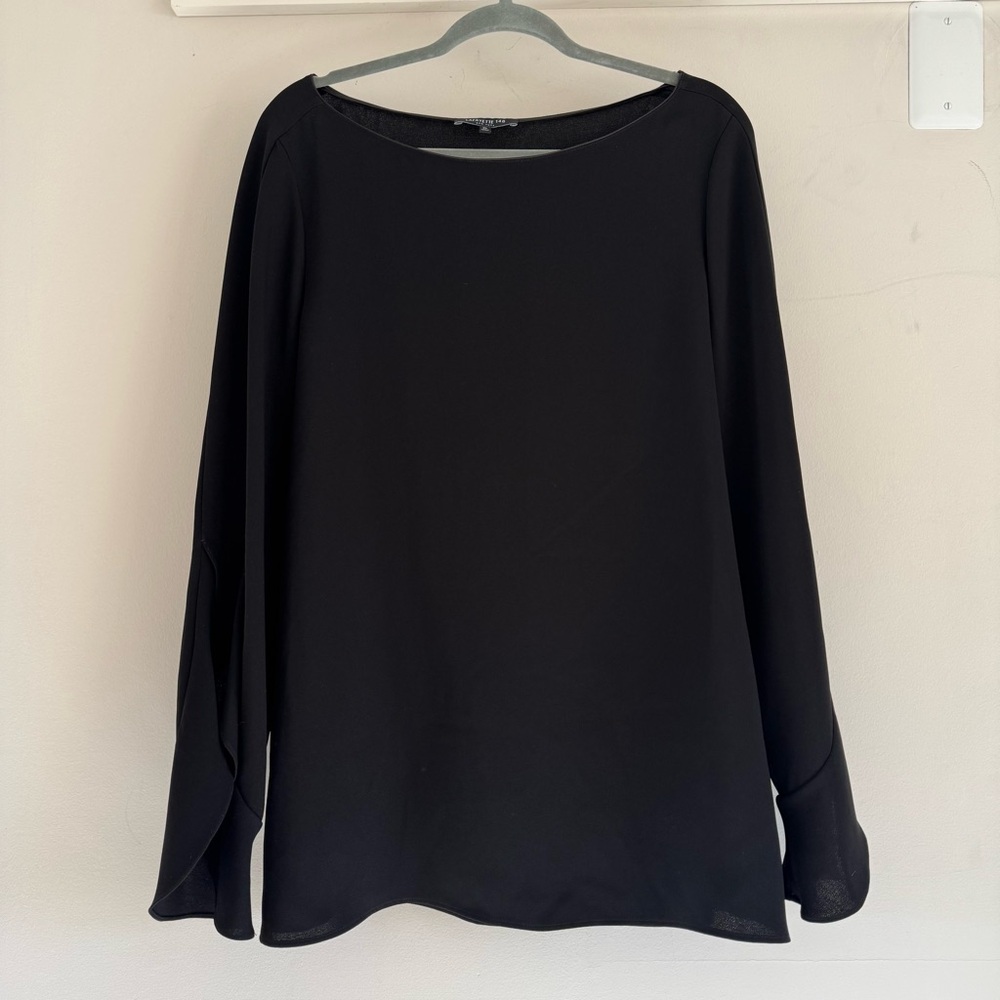 Lafayette 148 Silk Ruffle Sleeve Blouse